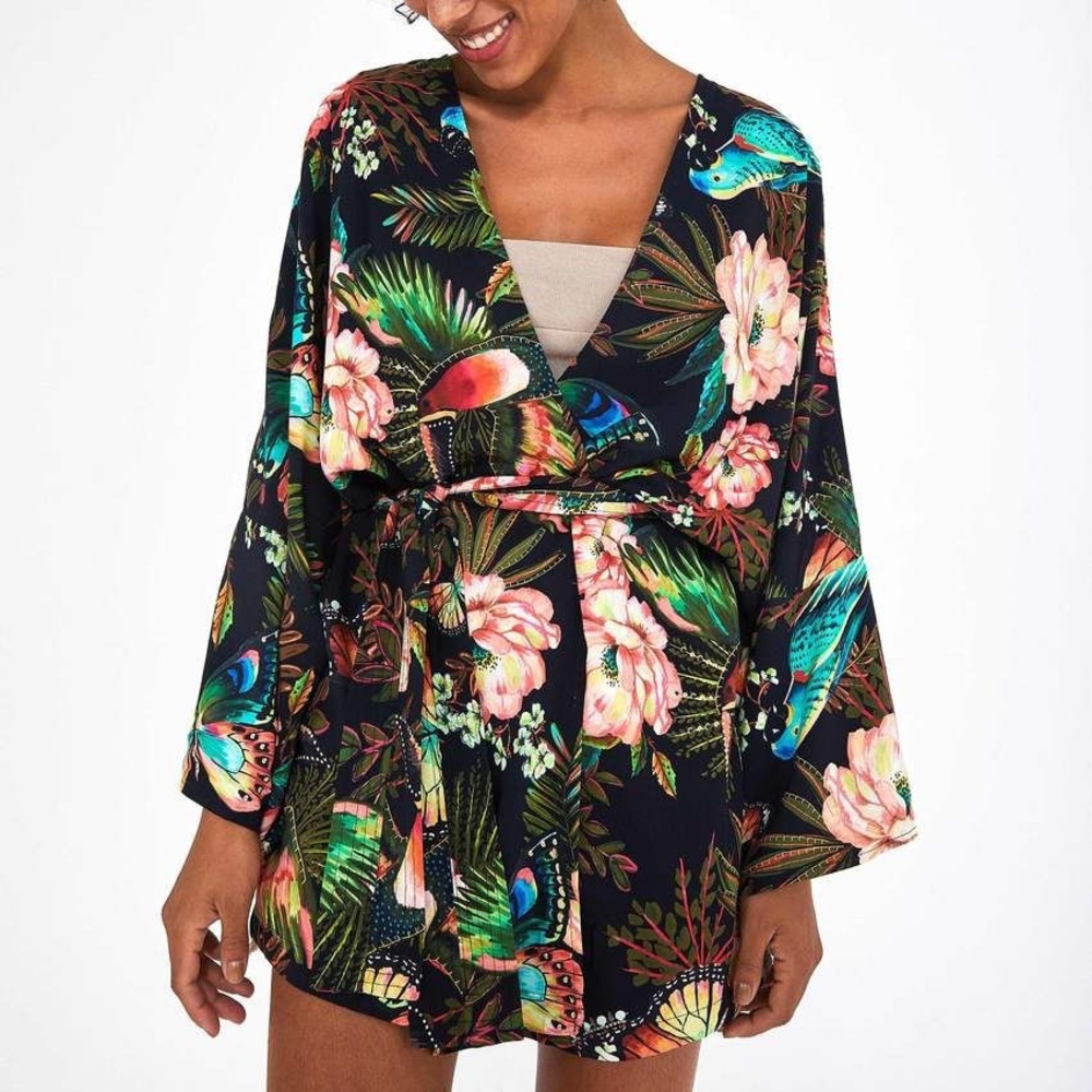 FARM RIO Garden reversible Kimono NWT